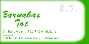 barnabas tot business card